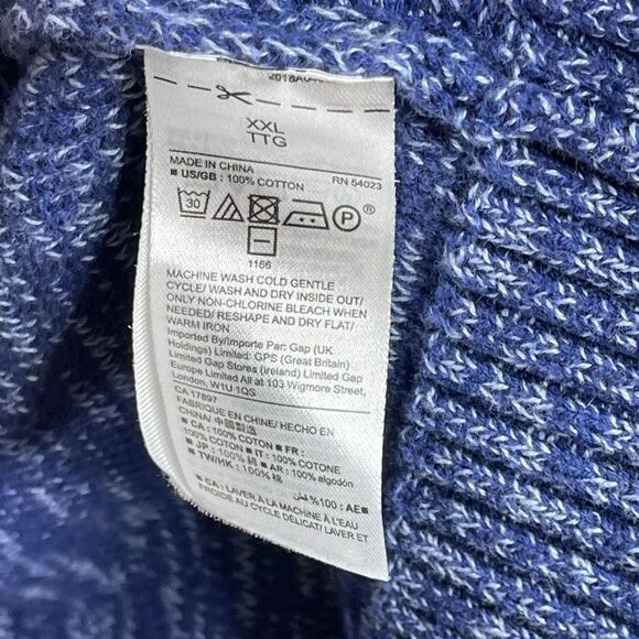 GAP Gap For Good Indigo Blue Sleeveless Knit Cardigan Vest Draped Women Size XXL - Picture 8 of 11